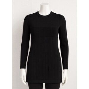 St John Basics Collection Black Knit Sweater Tunic Women’s Size Medium